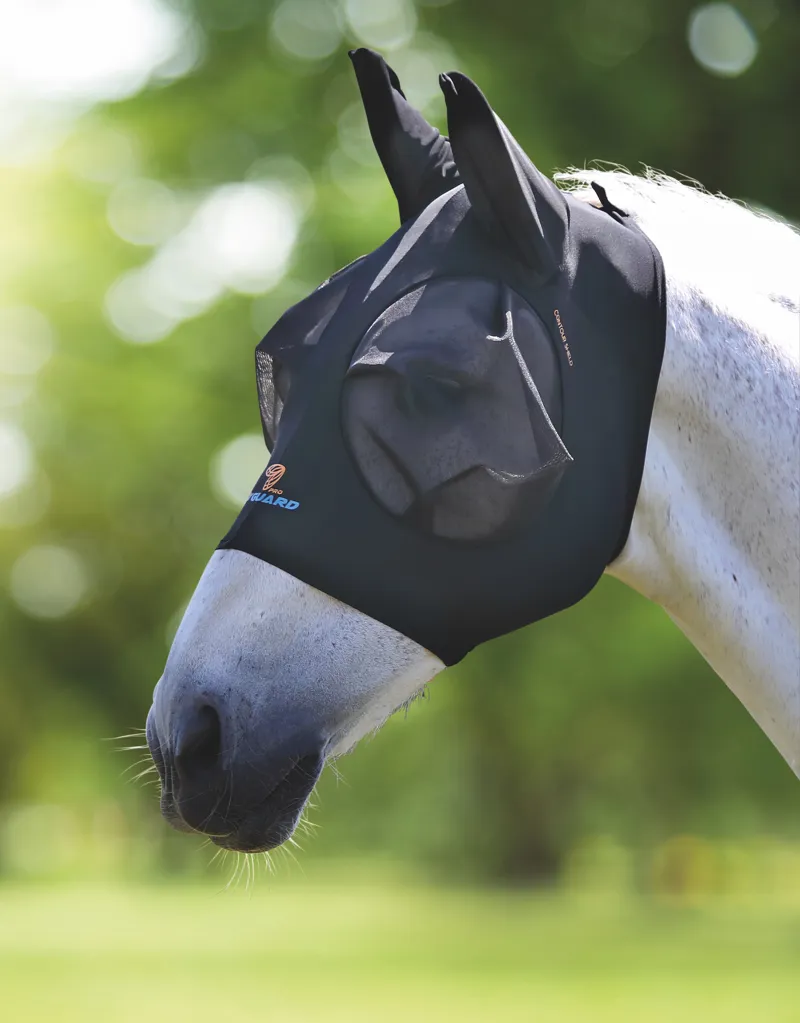 Shires FlyGuard Pro Stretch Fly Mask - Jet - Pony
